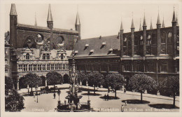 Germany PPC Lübeck Marktplatz Mit Rathaus & Brunnen Lübecker Verkers-Bücherei B 406 Echte Real Photo Véritable (2 Scans) - Lübeck