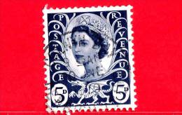 GB  UK GRAN BRETAGNA - 1968 - Regina Elisabetta - Galles - Wales - 5 D - Wales