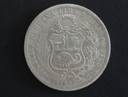 1869 - RARE - FAUX - FAUSSE MONNAIE - 1 Sol - Pérou - 38 Mm De Diamètre - Pérou