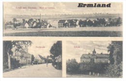 Gornau 1918, Dorfstrasse, Schule - Nach Nieder-Odernetz B. Zittau - Annaberg-Buchholz