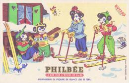 Buvard Ancien "Philbée" Le Bon Pain D'épices De Dijon "ski De Fond" - Pan De Especias