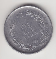 @Y@  Turkije   2 1/2   Lira  1960     (item 2492) - Türkei