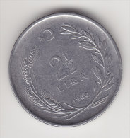 @Y@  Turkije   2 1/2   Lira  1960     (item 2492) - Turquie