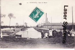 AUDRUICQ - Quai Du Bassin - Carte Animée Par Des Enfants - Audruicq