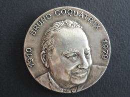 SUPERBE Médaille - Bruno COQUATRIX 1910 1979 - Maire De CABOURG - METARGENT - 41 Grammes - 43 Mm - Firma's
