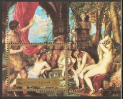 Fujeira 1972 Mi# Block 122 A Used - Nude Paintings / Diana And Actaeon By Titian - Fujeira