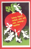 137242 / Illustrator JOSEF BINDER - RABBIT , SUBWAY POSTERS MULTIPLY SALES WITH COLOR ..COVERAGE .- Poster Card No P 246 - Métro