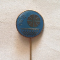 Badge (Pin) ZN000597 - Basketball Yugoslavia Subotica & Backa Topola European U-18 Women Championship 1971 - Pallacanestro