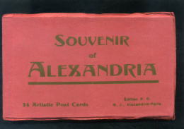 S4604 CARTOLINA EGITTO SOUVENIR OF ALEXANDRIA FOLDER 24 ARTISTIC POST CARDS - Alexandrie