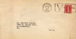 1106  Carta  Montreal 1942 Canada  V De Victoria - Lettres & Documents
