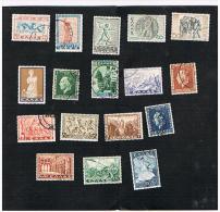 GRECIA (GREECE) - SG 497.513  -   / 1937 CURRENT SERIES: COMPLET SET OF 17 DIFFERENT STAMPS  - USED ° - Gebraucht