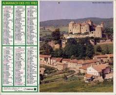 Almanach Des PTT 1982 Double Calendrier Oberthur Berzé-le-Châtel Saône-et-Loire Gavarnie Hautes-Pyrénées - Tamaño Grande : 1981-90