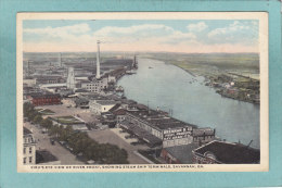 SAVANNAH  -  BIRD´S  EYE  VIEW  OF  RIVER  FRONT , SHOWING STEAM  SHIP  TERMINALS  -  1919  - - Savannah