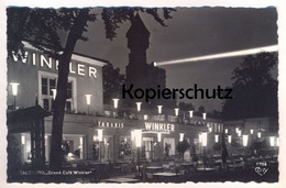 ÄLTERE POSTKARTE SALZBURG GRAND CAFÉ WINKLER BEI NACHT TABARIS Suchscheinwerfer Scheinwerfer At Night Nuit Austria Cpa - Salzburg Stadt