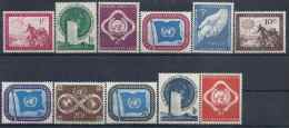 1951 NATIONS UNIES 1-11** Série Courante, Drapeaux - Nuevos