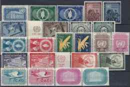 1952-55 NATIONS UNIES 12-34* Ensemble Sur Charnières Propres - Unused Stamps