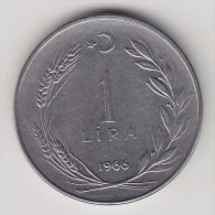 @Y@    Turkije   1  Lira  1966      (2494) - Turkije