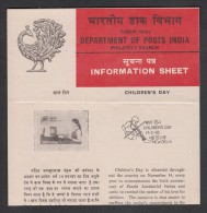 INDIA, 1985, National Children´s Day, Childrens Day,  Folder - Lettres & Documents