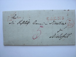 HANNOVER,  ESENS, Roter Stempel Klar Auf Brief  Mit Viel Inhalt 1822 - Vorphilatelie