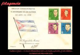 CUBA SPD-FDC. 1964-02 VI ANIVERSARIO DE LA HUELGA DEL 9 DE ABRIL - FDC