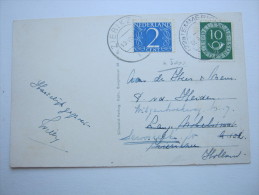 1954, Brief Nach Holland, Dort Nachgesandt - Lettres & Documents