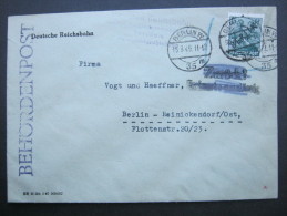 1949, POSTKRIEG, Brief Aus Ostberlin Mit Köpfemarke , Diese Überklebt Mit Schwarzaufdruck, Rarität - Covers & Documents