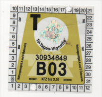 Alt411 Biglietto, Ticket, Billet, Autostrada Autoroute Roadway, Vignette Austria, Osterreich, 10 Giorni 2003 - Sonstige & Ohne Zuordnung