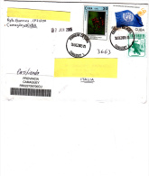 CUBA  2005 - Yvert 3032-3495 Raccomandata Per LìItalia Fiore-coccodrillo-ONU - Storia Postale