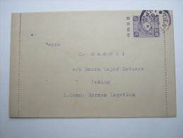 1901, Kartenbrief Aus Peking - Cartas & Documentos