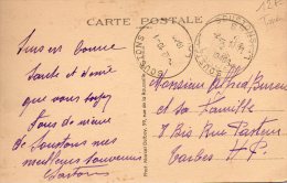 Soustons 40 Le Pavillon Landais Hotel Restaurant Carte Ecrite Du 10/1/1940 - Soustons