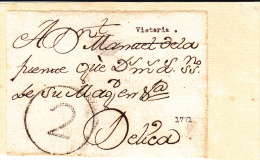 ESPAÑA, FRONTAL DE CARTA  PREFILATELIA - ...-1850 Prephilately