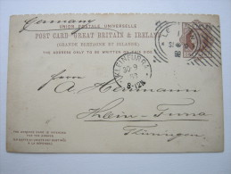 1888,  Hoster Postmark On Card - Brieven En Documenten