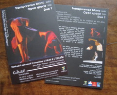 Carte : Compagnie Émmanuel Grivet (Transparence Blanc/Open Space/Duo 1) Tournefeuille - Danse