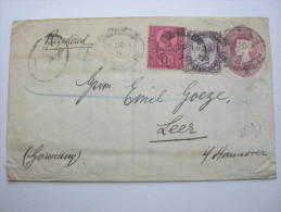 1888, Registered Letter To Germany - Briefe U. Dokumente