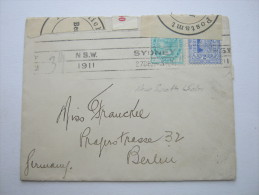 1911, Cover To Germany With Postoffice Label - Storia Postale