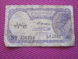 Billet De Banque Banknote    Banque D'Égypte Égypt Cinq Piastres 1919 - Egypt