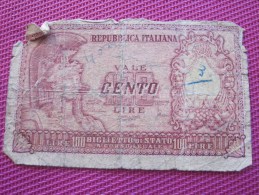 1976 Note Bank  Banca Billet De Banque Bank De Italie Italia Biglieto De Stato 100 Lires - 100 Lire