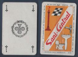 CARTES A JOUER - JEU DE 32 CARTES SANI CENTRAL - PARIS XIIe BOULEVARD DE LA BASTILLE / MELUN ROUTE DE PARIS - 32 Carte