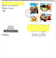 CUBA 2006 -  Yvert 3473-3397-3398-3399  -  Raccomandata Per L´Italia - Uccelli - Iguana - Lettres & Documents