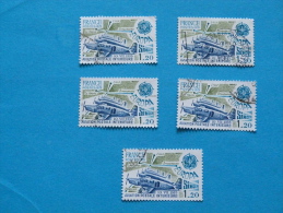 LOT DE 5 TIMBRES 1 F 20  AVIATION POSTALE INTERIEURE - Verzamelingen