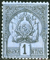 TUNISIA, FRENCH PROTECTORATE, STEMMI, COAT OF ARMS,  1889, FRANCOBOLLO NUOVO (MLH*), Mi 9, Scott 9, YT 9 - Nuovi