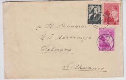 Belgium  Cover  Sent To Lithuania 13.10.1937 - Briefe U. Dokumente