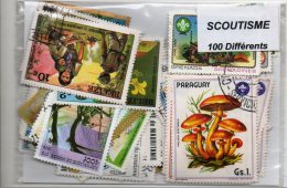 SCOUTISME  Lot De 100 Timbres Tous Differents. Satisfaction Assurée - Altri & Non Classificati