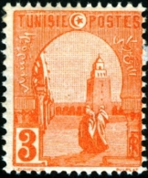 TUNISIA, FRENCH PROTECTORATE, MONUMENTI, MOSCHEA DI KAIROUAN, 1918, NUOVO (MLH*), Mi 31, Scott 31, YT 30A - Nuovi