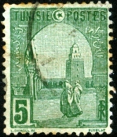 TUNISIA, FRENCH PROTECTORATE, MOSCHEA DI KAIROUAN, 1906, FRANCOBOLLO USATO, Mi 30, Scott 30, YT 30 - Used Stamps