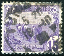 TUNISIA, FRENCH PROTECTORATE, AGRICOLTURA, 1906, FRANCOBOLLO USATO, Mi 34, Scott 36, YT 33 - Used Stamps