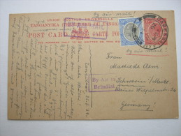 1934, Postal Stationary ,airmail To Germany - Tanganyika (...-1932)