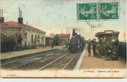 DEP 78 LE PERRAY EN YVELINES INTERIEUR DE  LA GARE AVEC TRAIN ET CHEMINOTS AU CASSE CROUTE - Le Perray En Yvelines