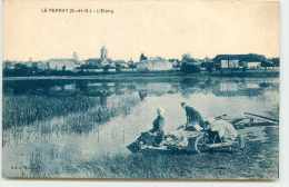 DEP 78 LE PERRAY EN YVELINES L'ETANG AVEC LAVENDIERE CARTE BLEUETEE - Le Perray En Yvelines