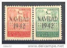 BCNSH40-L3644.España .Spain Espagne.LIBERACION  DEBARCELONA .NAVIDAD 42. SH1942.(Ed 40/1**)  .MAGNIFICA - Barcelona